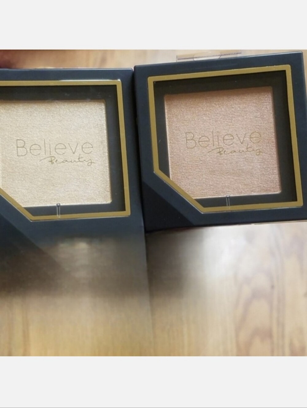 NWT (2) BELIEVE Beauty Radiant Finish Highlighters: Champagne Kiss + Good Vibes!
